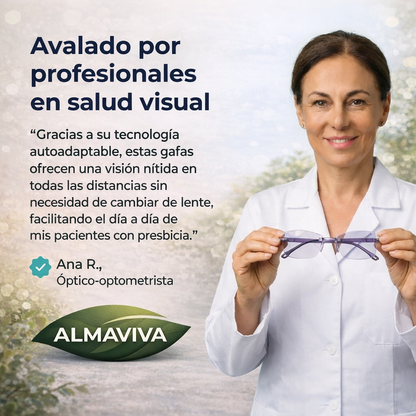 1+1 GRATIS l Las Únicas Gafas Autograduables Inteligentes Ray™ (Visión clara de cerca, intermedia y lejos en una sola gafa) l Protección Luz Azul y Rayos UV + Funda de cuero GRATIS l 30 días de prueba garantizada