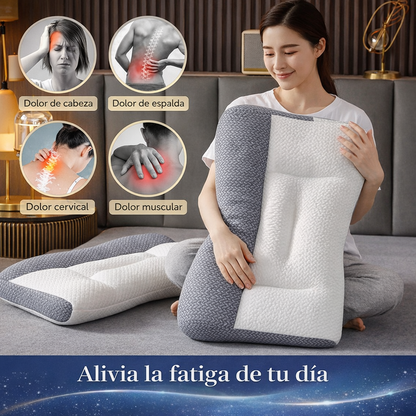 1+1 GRATIS - La única almohada cervical que se adapta a la curvatura natural del cuello para un descanso perfecto y alivio de dolores. (Incluye fundas GRATIS + 30 noches de prueba) - ViscoPro™