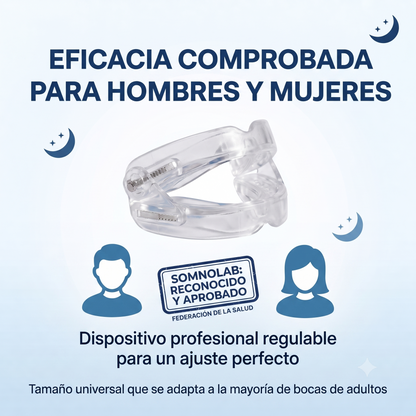 Pack Sueño Completo SomnoLab™ – Di adiós a los ronquidos desde la primera noche con nuestra férula + DOBLE REGALO HOY (Pack Tiras Nasales + Parches Melatonina)