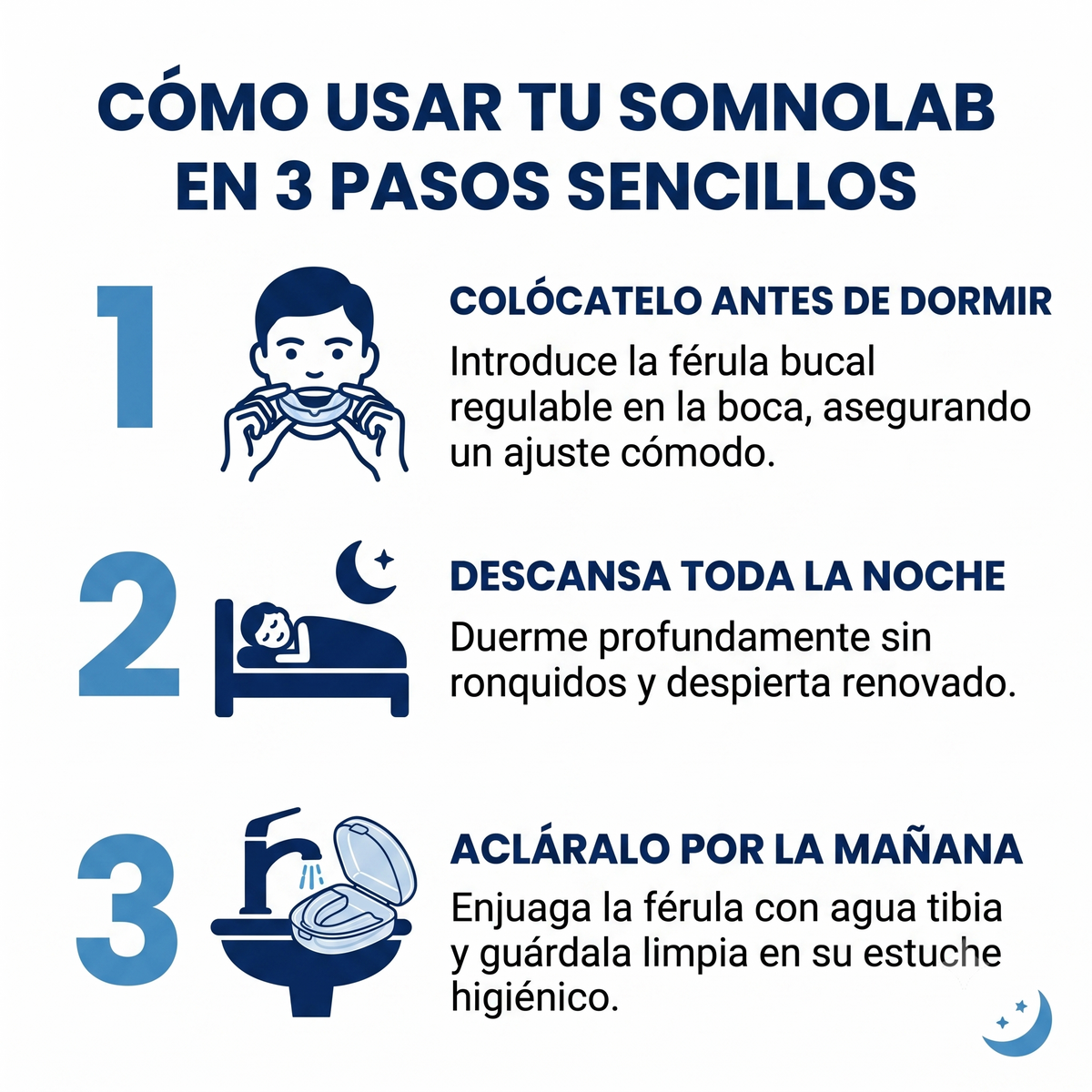 Pack Sueño Completo SomnoLab™ – Di adiós a los ronquidos desde la primera noche con nuestra férula + DOBLE REGALO HOY (Pack Tiras Nasales + Parches Melatonina)