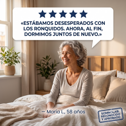 Pack Sueño Completo SomnoLab™ – Di adiós a los ronquidos desde la primera noche con nuestra férula + DOBLE REGALO HOY (Pack Tiras Nasales + Parches Melatonina)